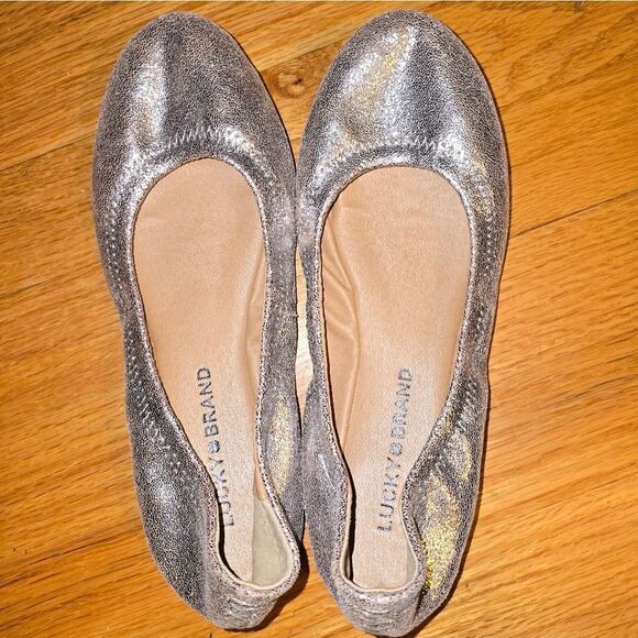 Lucky Brand Gold Ballet Flats Womans Size 7 - Picture 5 of 7